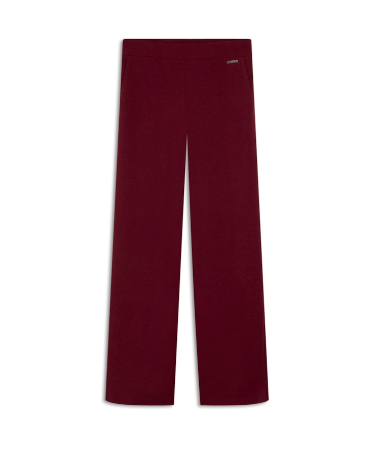 Calça Scuba Crepe Elastic Bordeaux