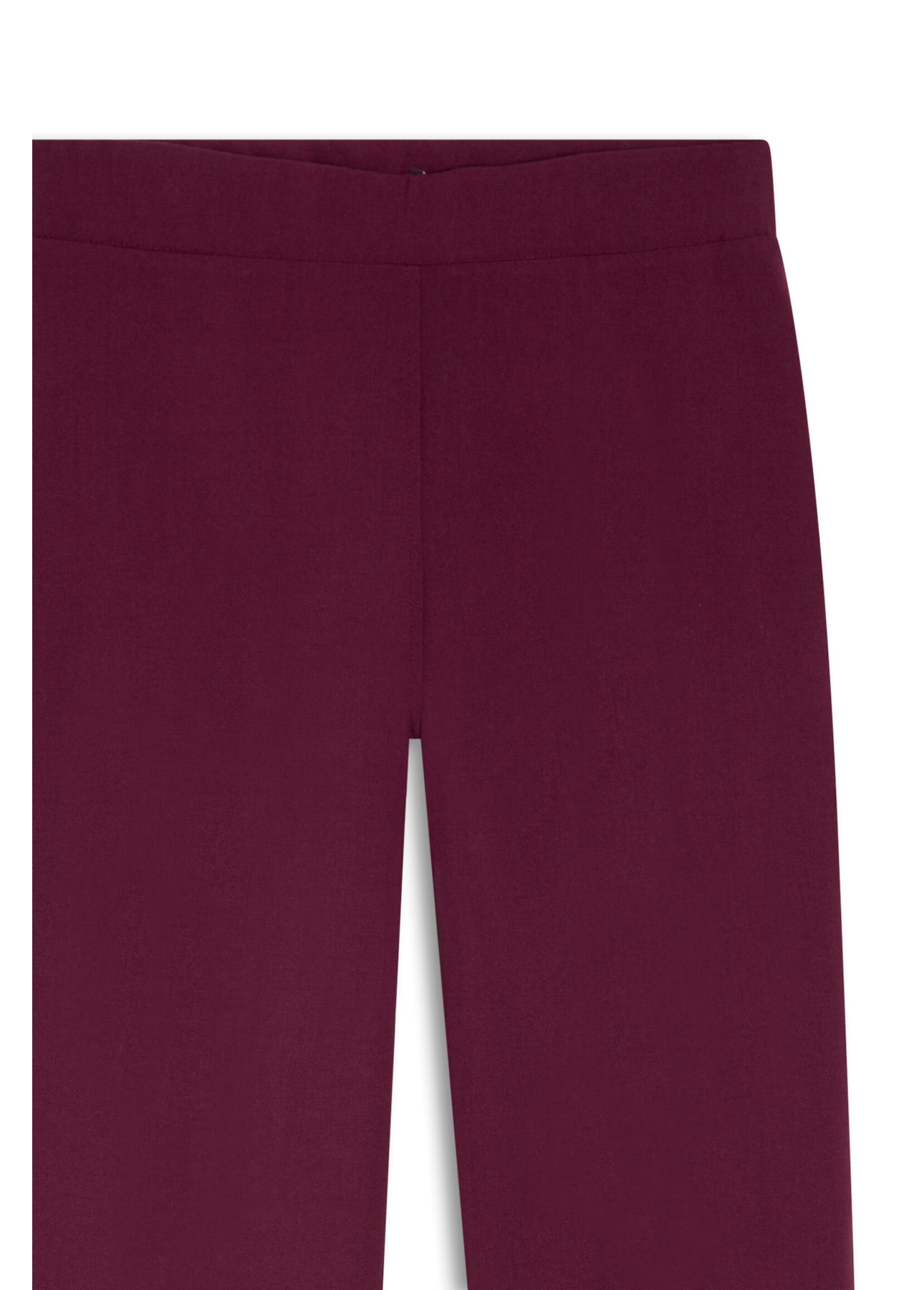 Calça Scuba Crepe Flare Long Bordeaux