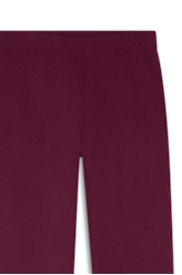 Calça Scuba Crepe Flare Long Bordeaux