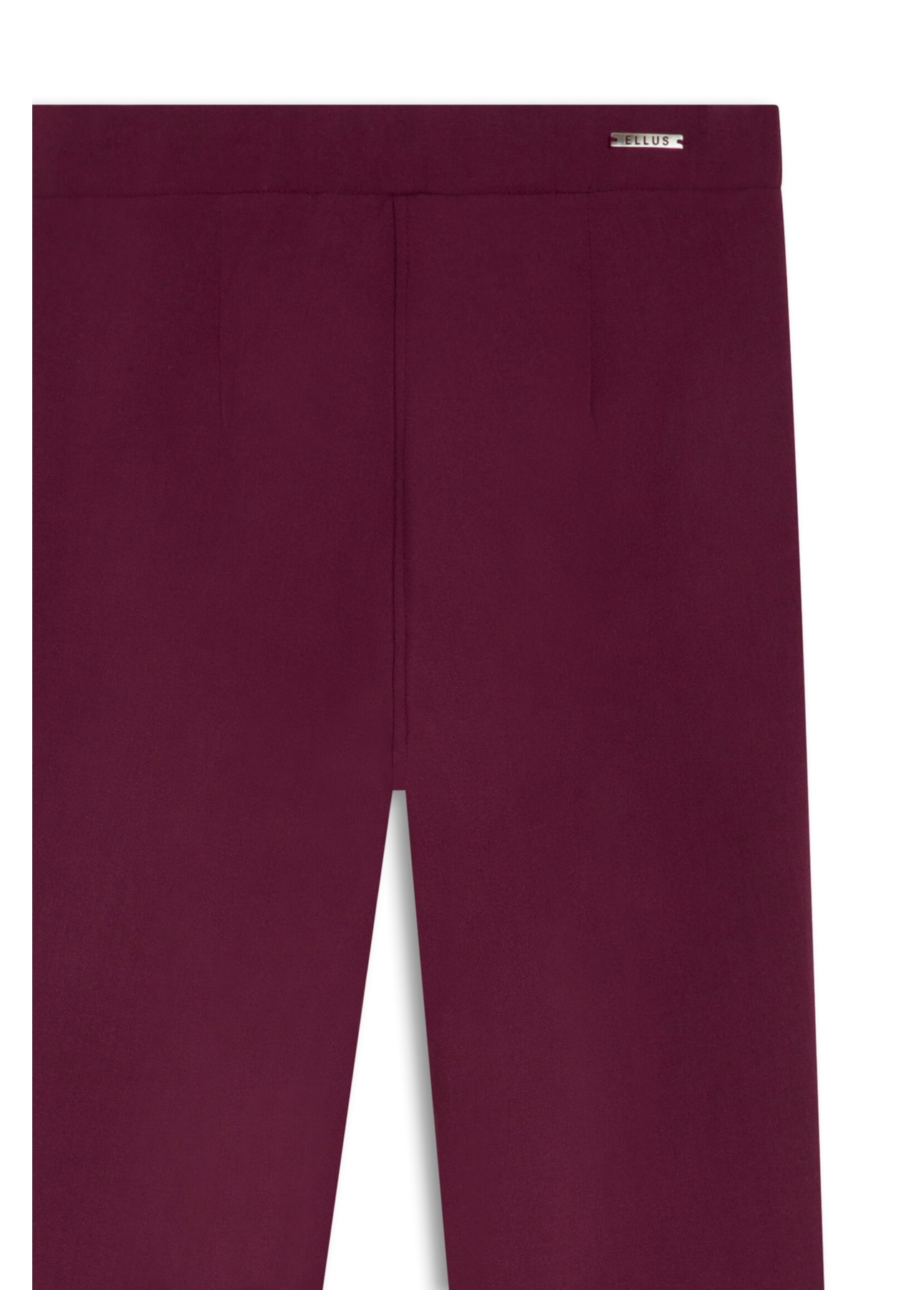 Calça Scuba Crepe Flare Long Bordeaux