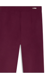 Calça Scuba Crepe Flare Long Bordeaux