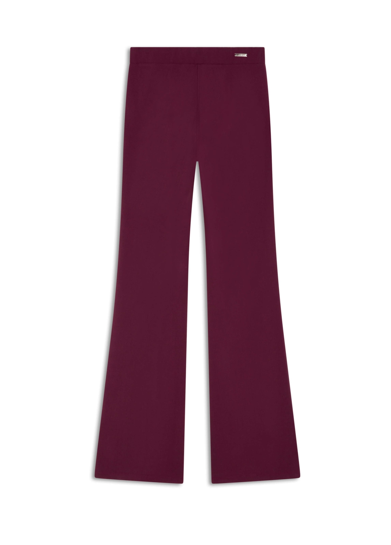 Calça Scuba Crepe Flare Long Bordeaux