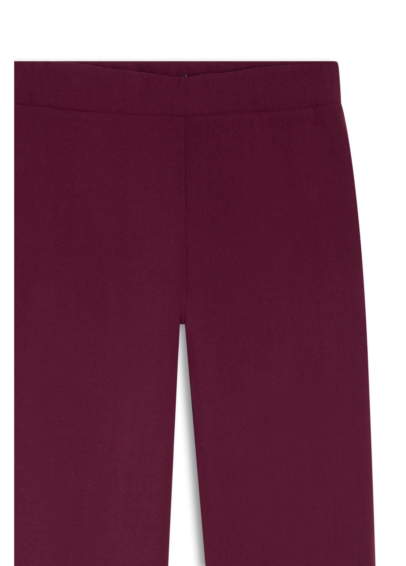 Calça Scuba Crepe Flare Long Bordeaux