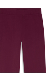 Calça Scuba Crepe Flare Long Bordeaux