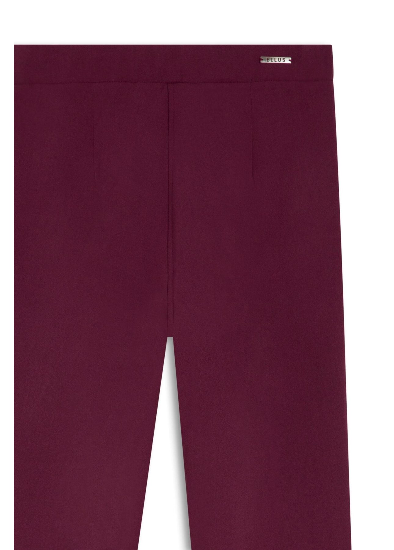 Calça Scuba Crepe Flare Long Bordeaux
