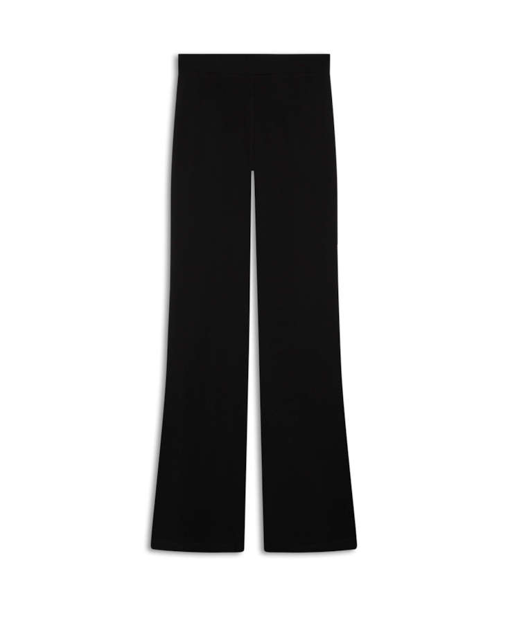 Calça Scuba Crepe Flare Long Preto
