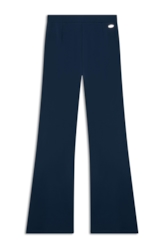 Calça Scuba Crepe Long Flare Marinho