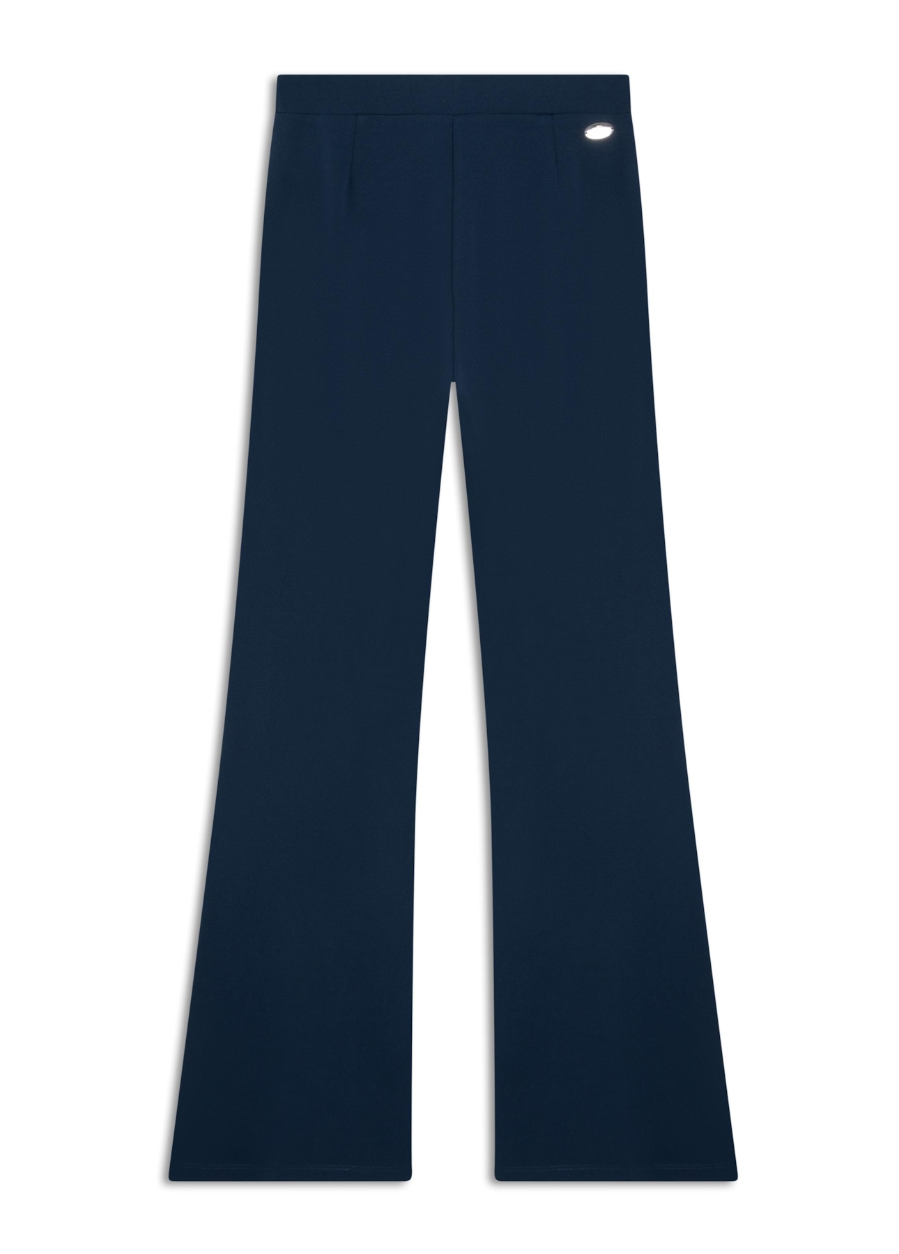Calça Scuba Crepe Long Flare Marinho