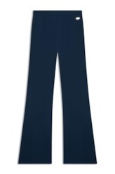 Calça Scuba Crepe Long Flare Marinho