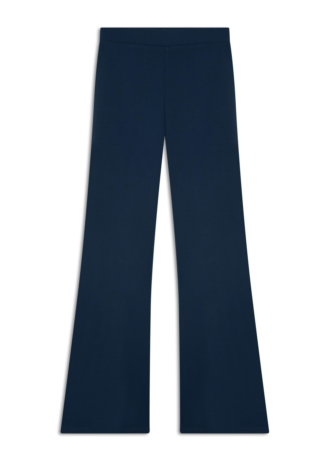 Calça Scuba Crepe Long Flare Marinho