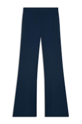 Calça Scuba Crepe Long Flare Marinho