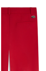 Calça Scuba Crepe Trapezio Vermelho