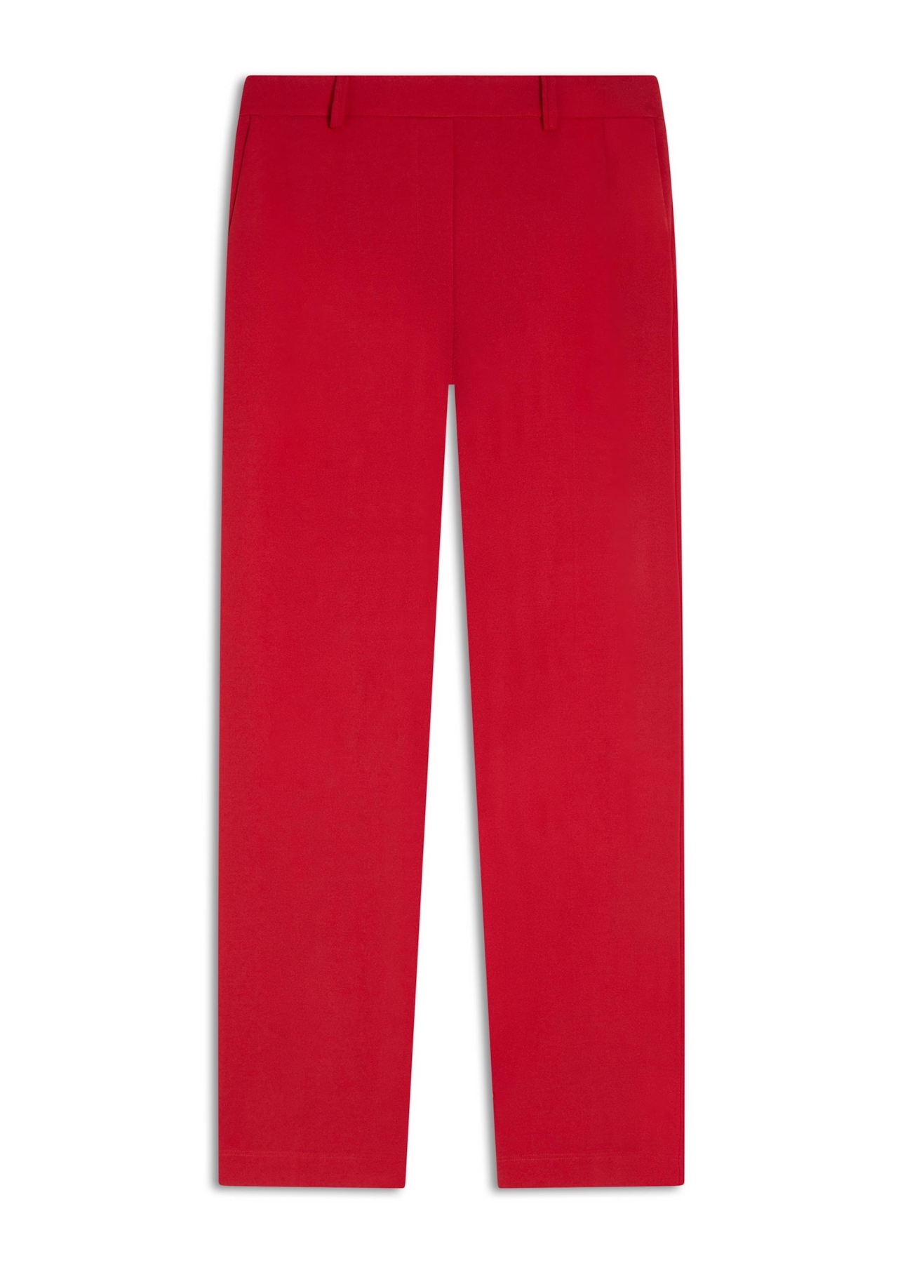 Calça Scuba Crepe Trapezio Vermelho