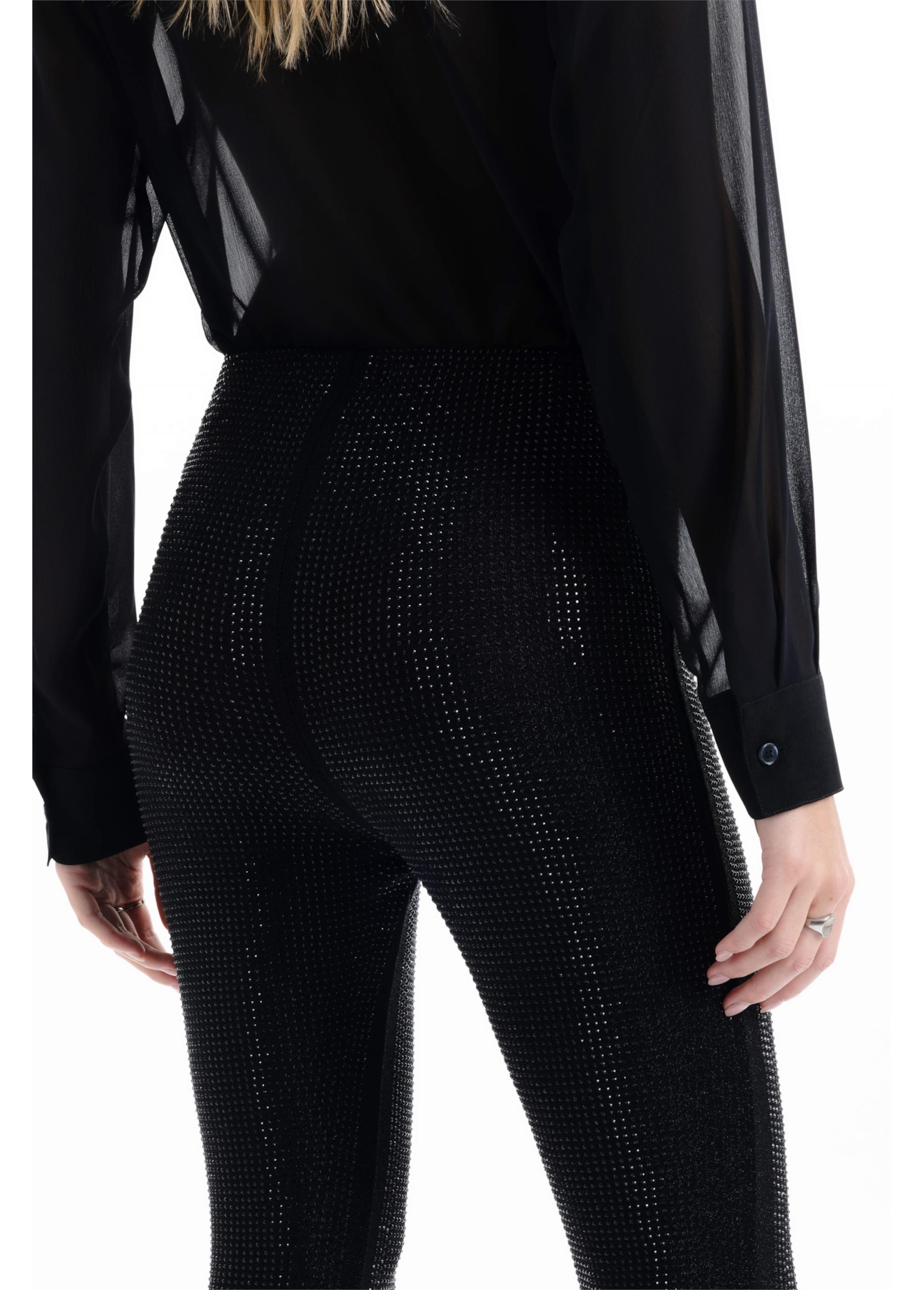 Calça Shine Hotfix Bailarina Preto