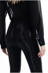 Calça Shine Hotfix Bailarina Preto