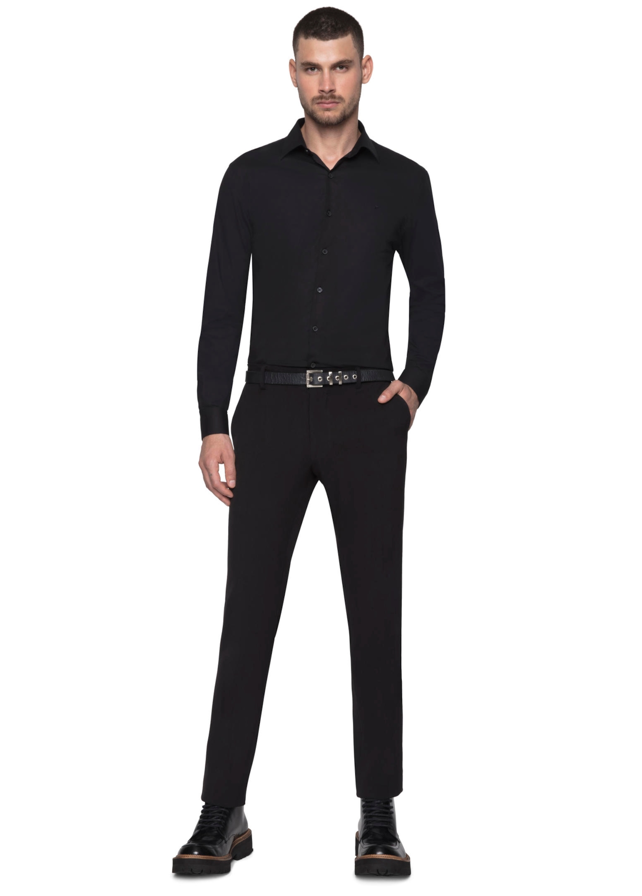 Calça Slim Alfaiataria Preto