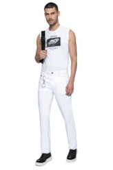 Calça Slim Jogging Color Branco