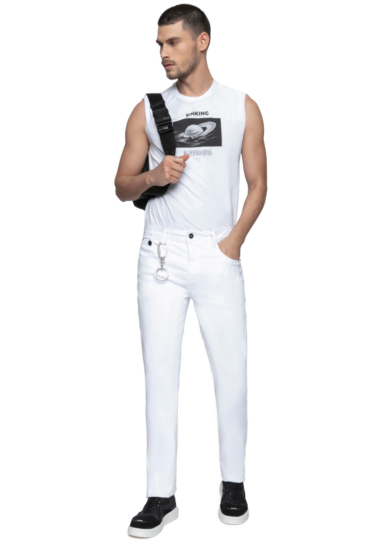 Calça Slim Jogging Color Branco