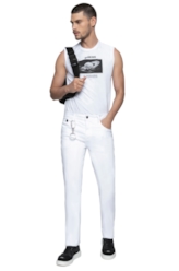 Calça Slim Jogging Color Branco