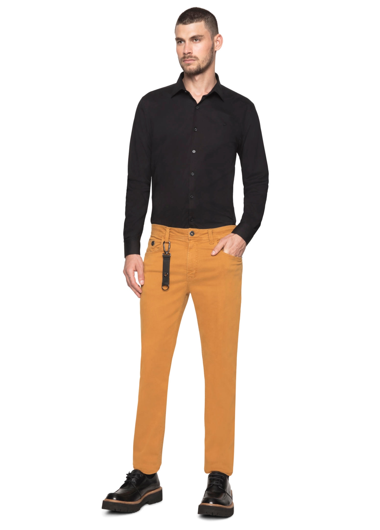 Calça Slim Jogging Color Camel