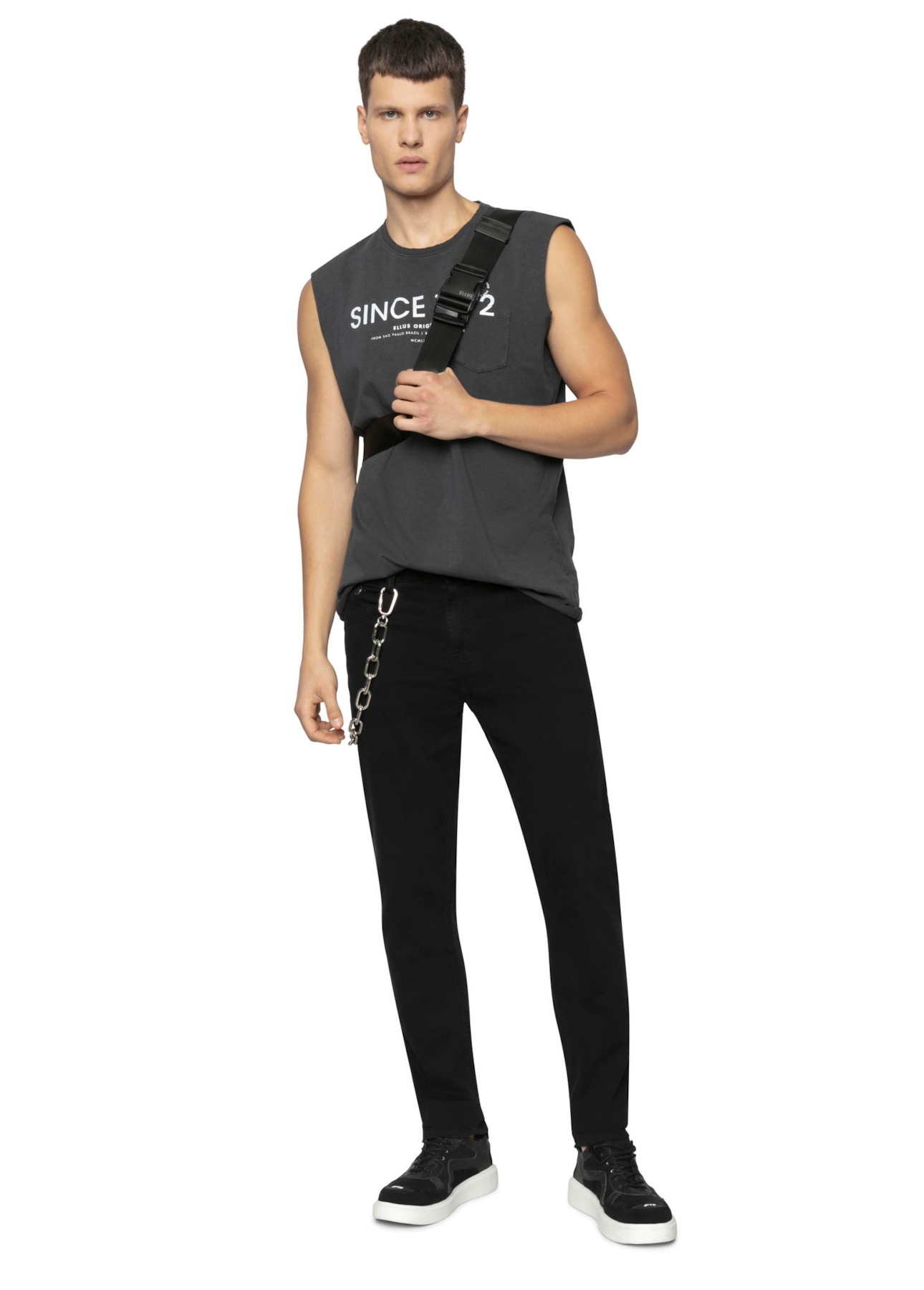Calça Slim Jogging Color Preto