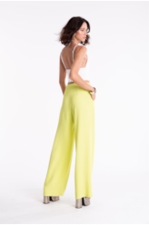 Calça Soft Crepe Pantaloon Amarelo Limao