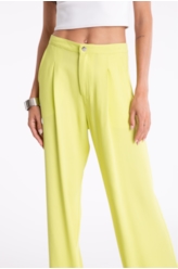 Calça Soft Crepe Pantaloon Amarelo Limao