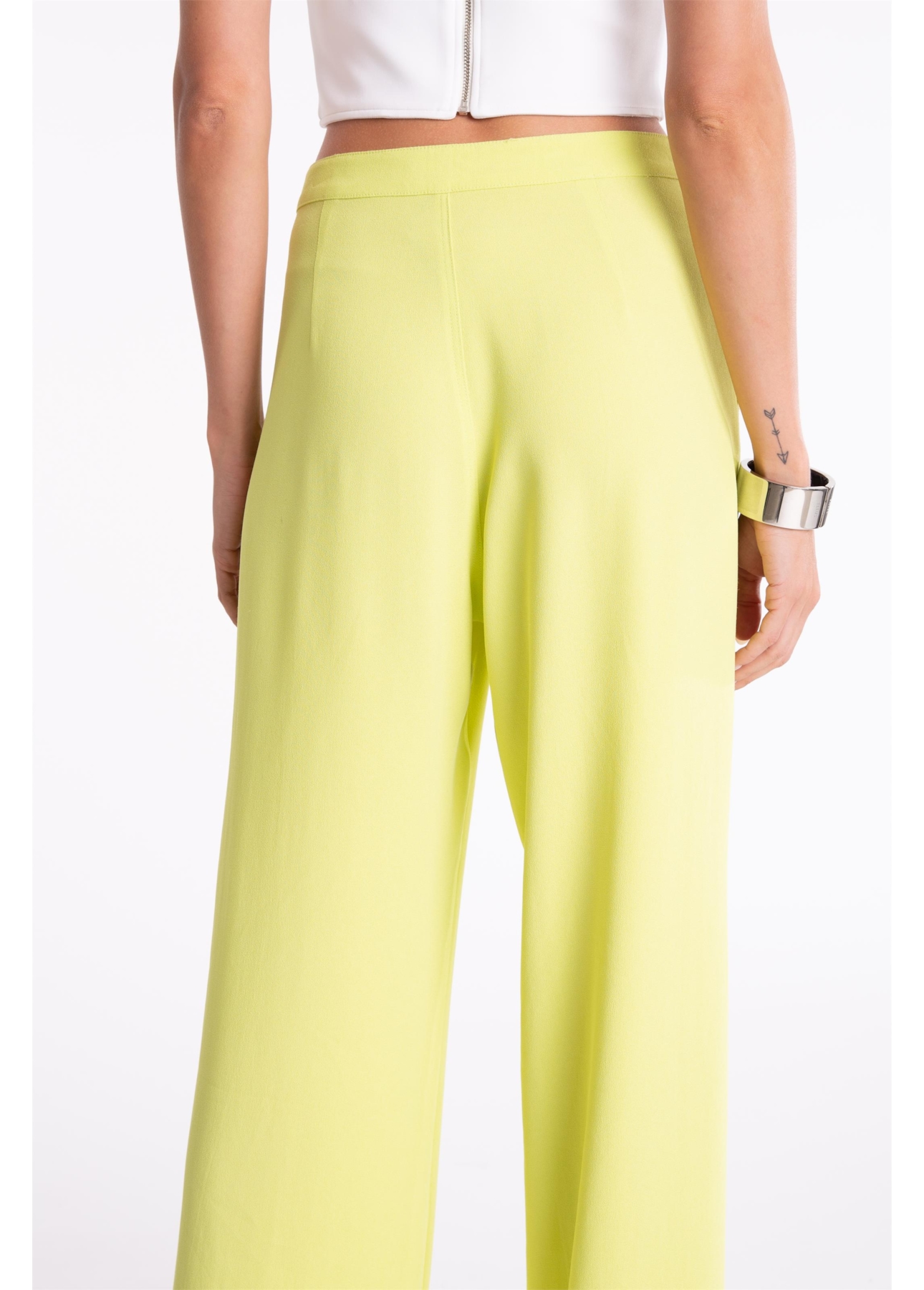 Calça Soft Crepe Pantaloon Amarelo Limao