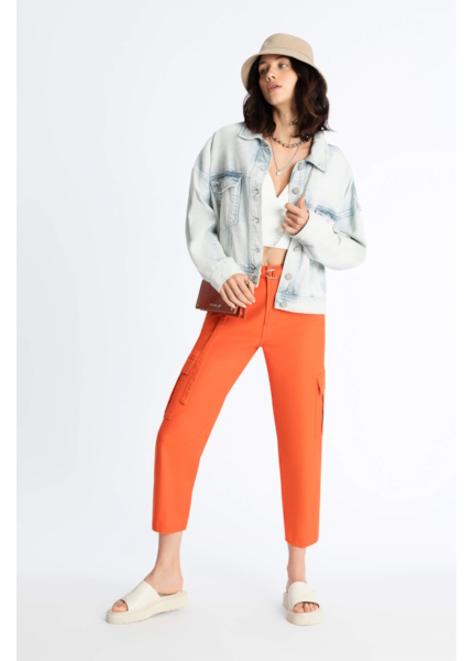 Calça Spandex Cargo Laranja