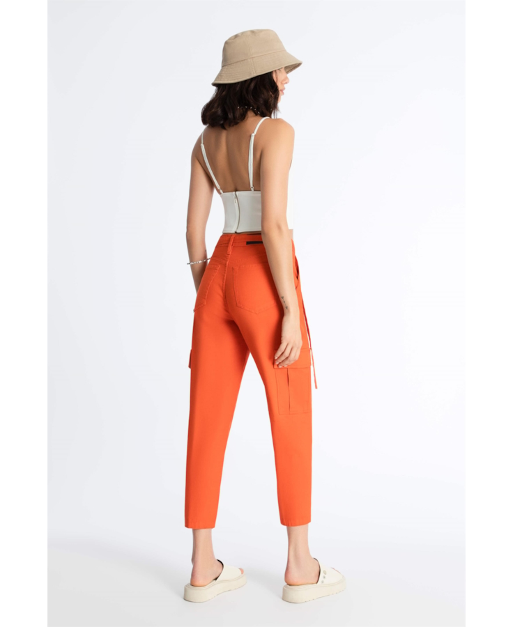 Calça Spandex Cargo Laranja