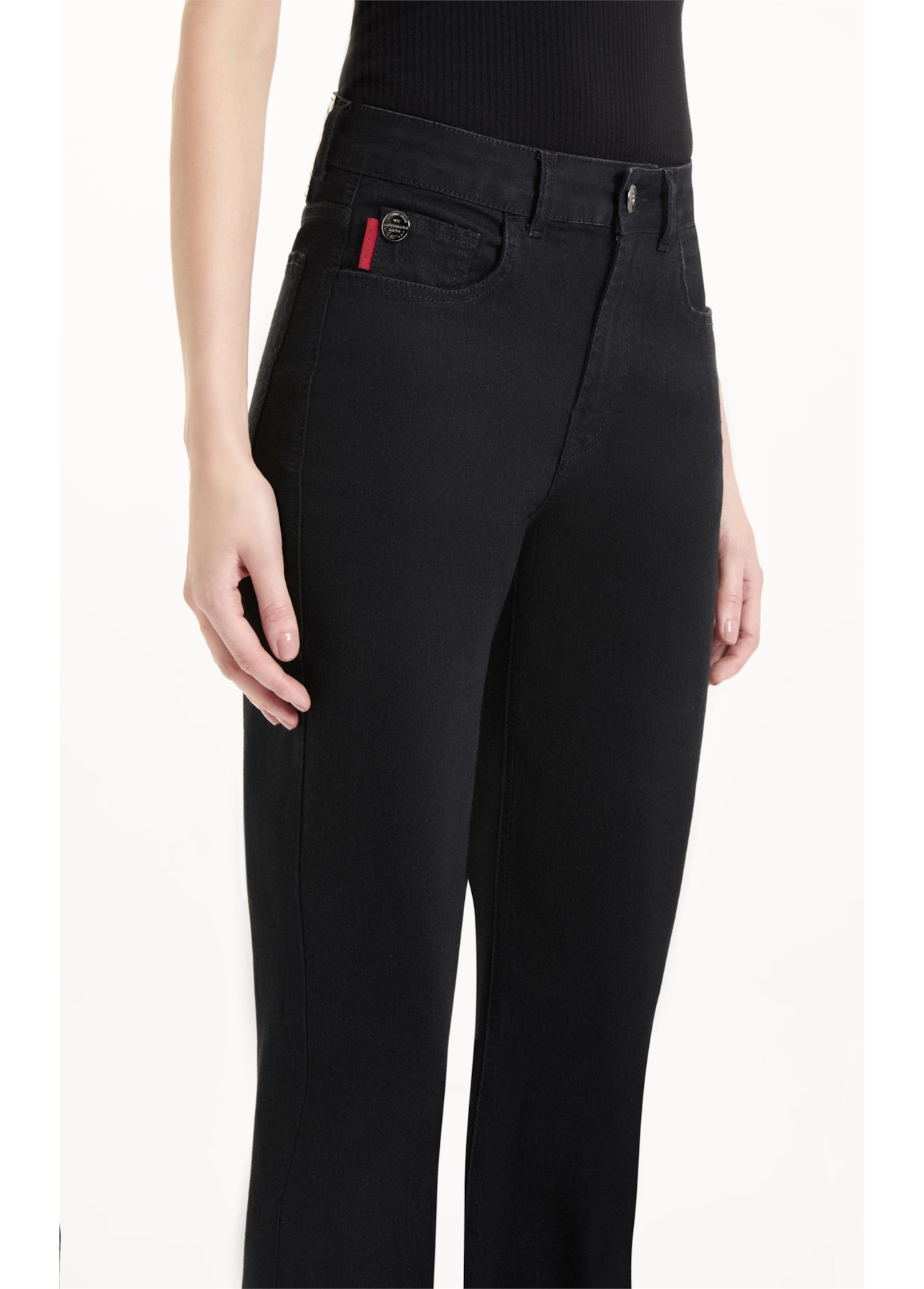 Calça Sprouting Black Gisele Flare Lav. 35 - Amaciado