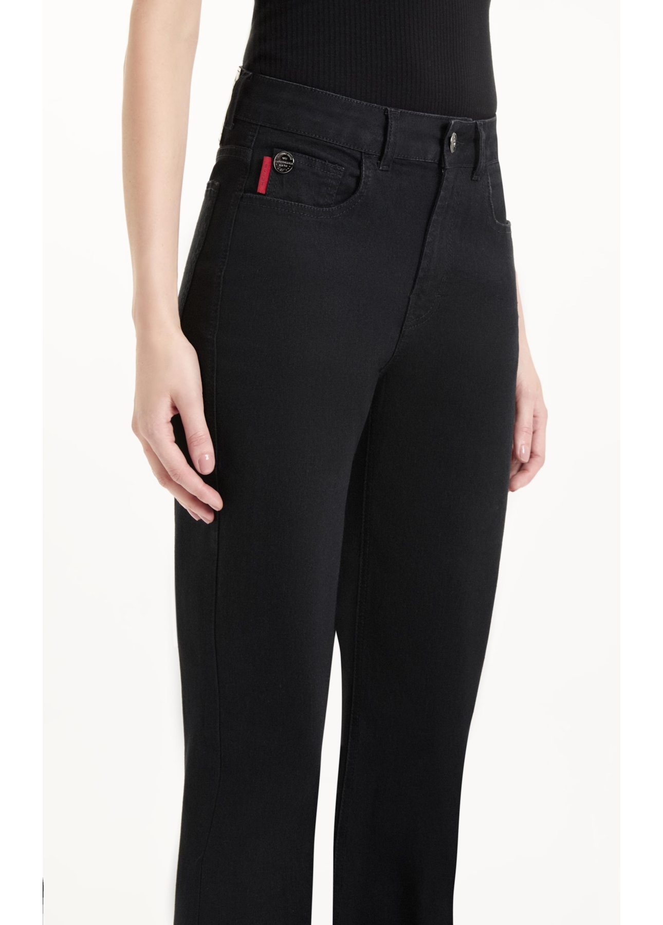 Calça Sprouting Black Gisele Flare Lav. 35 - Amaciado