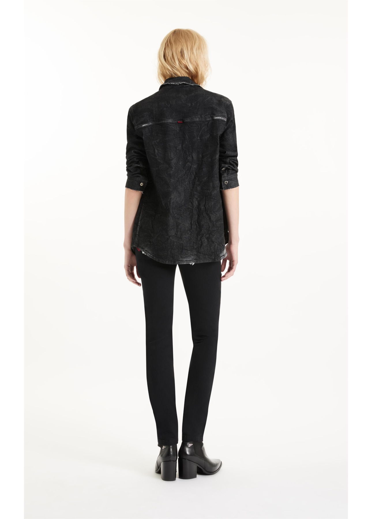 Calça Sprouting Black Skinny 35 Amaciado