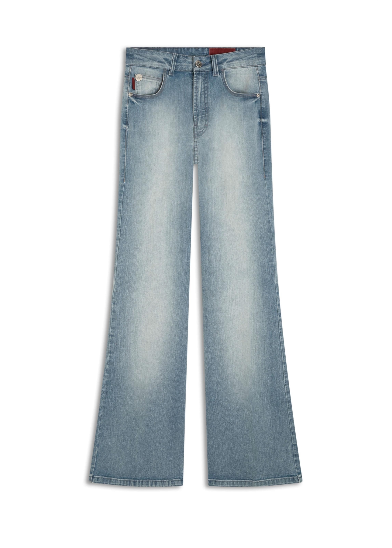 Calça Sprouting Flare Lav. Claro C/ Grampos