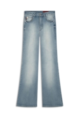 Calça Sprouting Flare Lav. Claro C/ Grampos