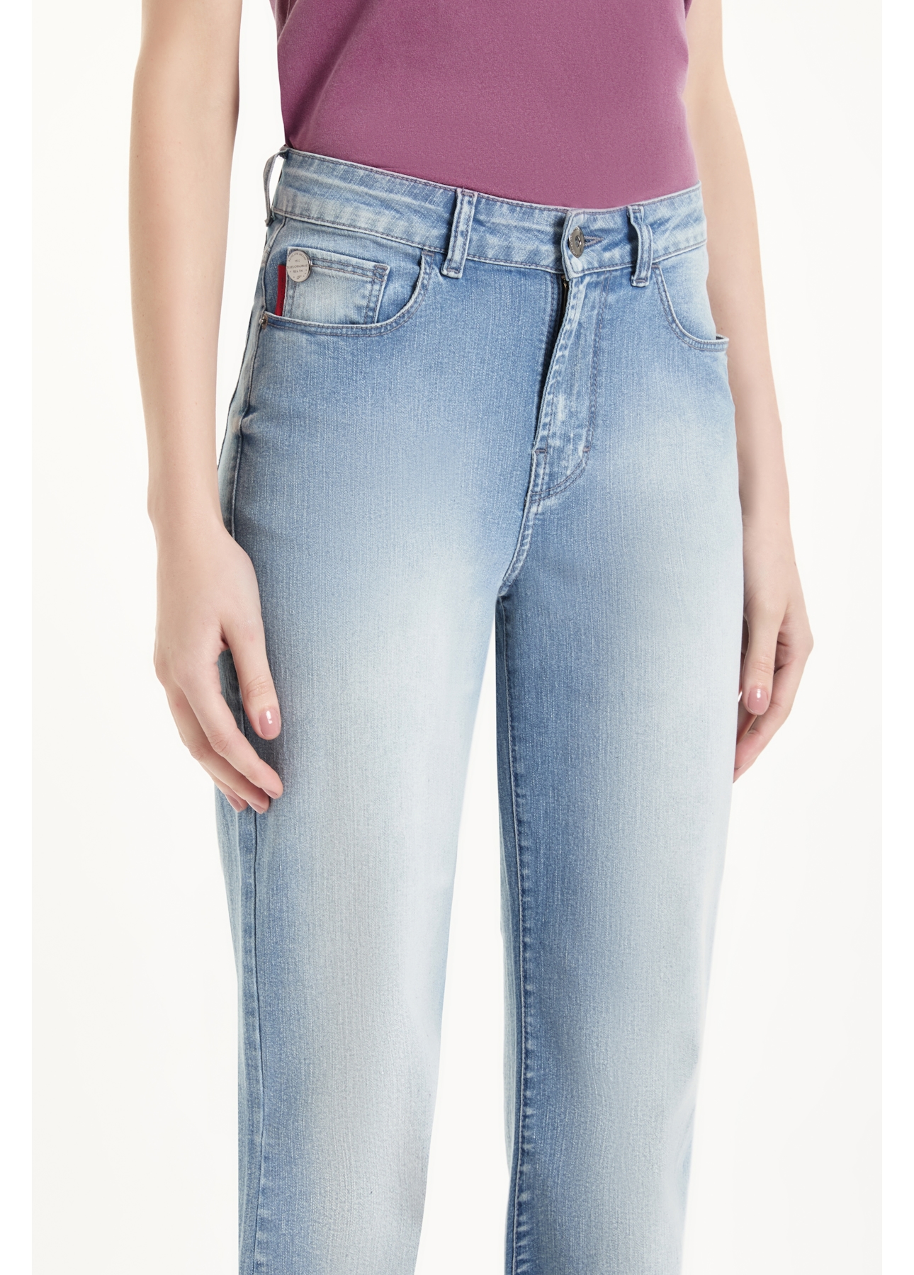 Calça Sprouting Flare Lav.Claro C/ Grampos