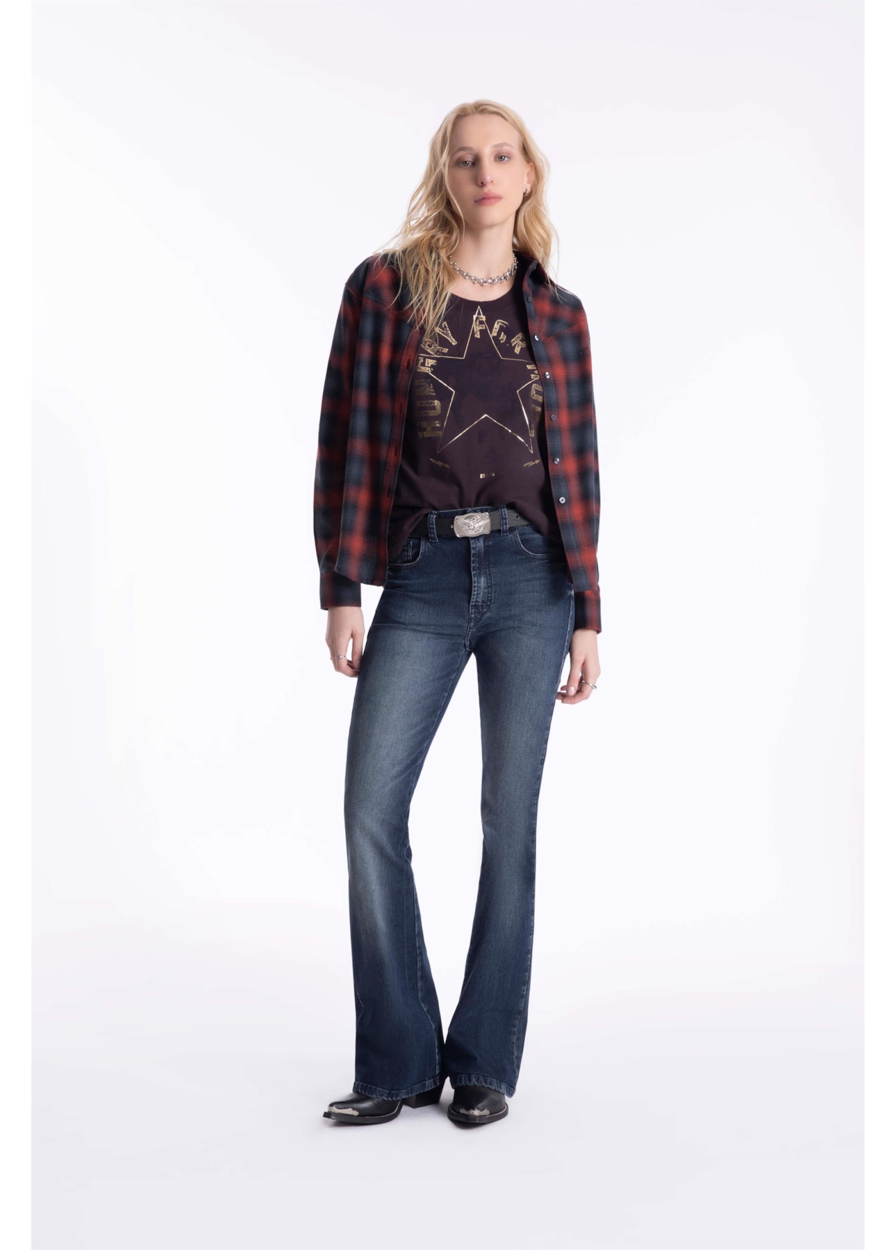 Calça Sprouting Gisele Skinny 1850 Lav.Escuro C/Grampos