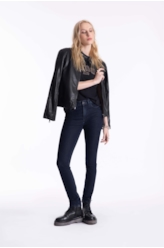 Calça Sprouting Hiper Skinny Lav.Escuro C/ Grampos