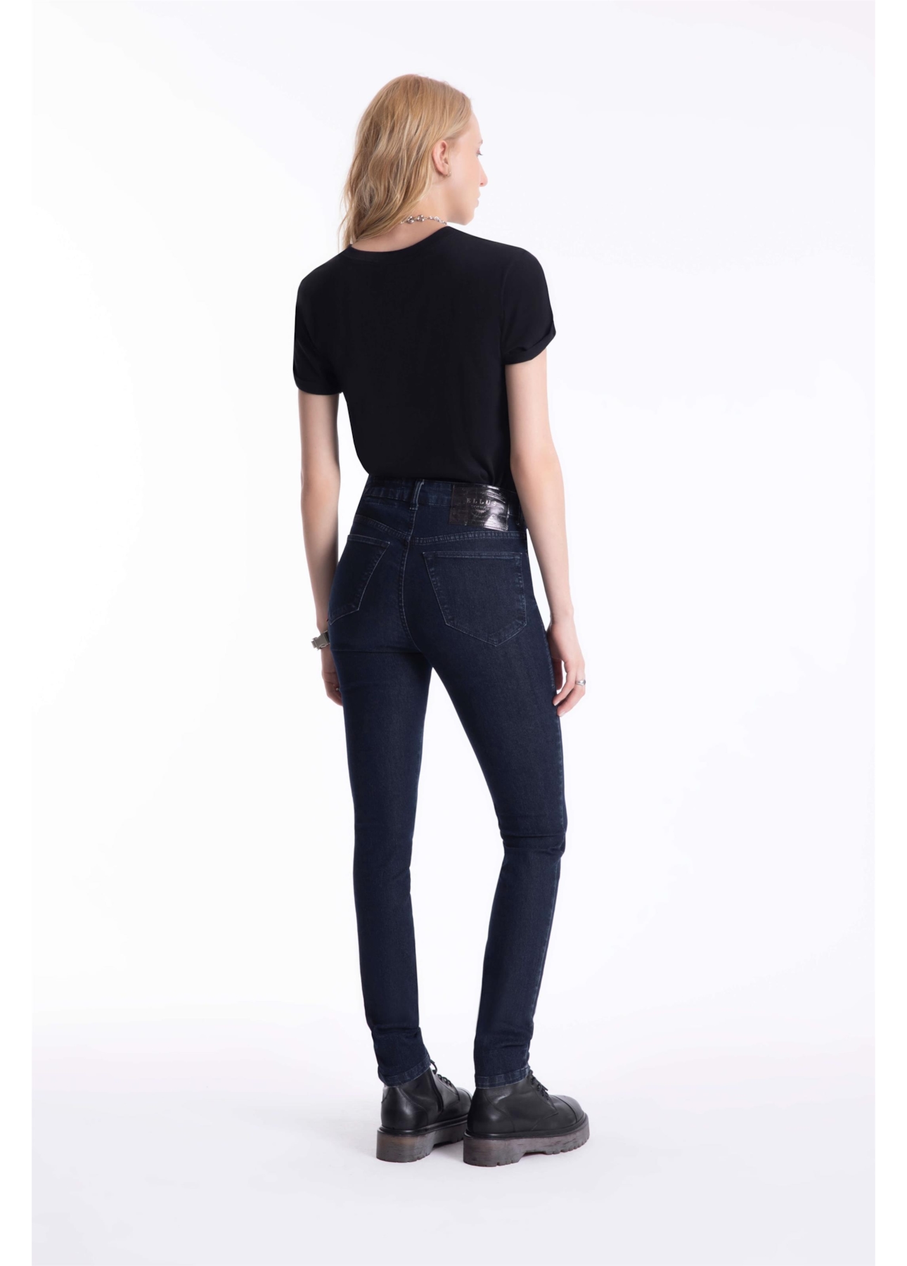 Calça Sprouting Hiper Skinny Lav.Escuro C/ Grampos