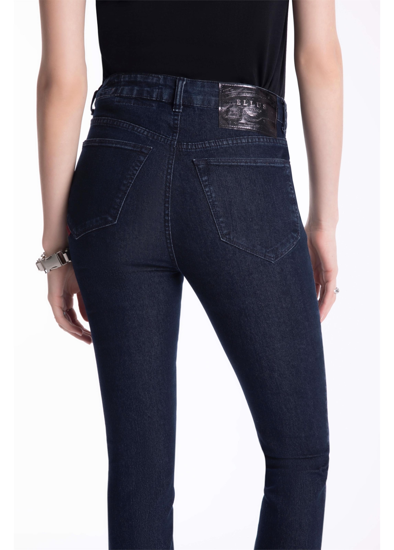 Calça Sprouting Hiper Skinny Lav.Escuro C/ Grampos