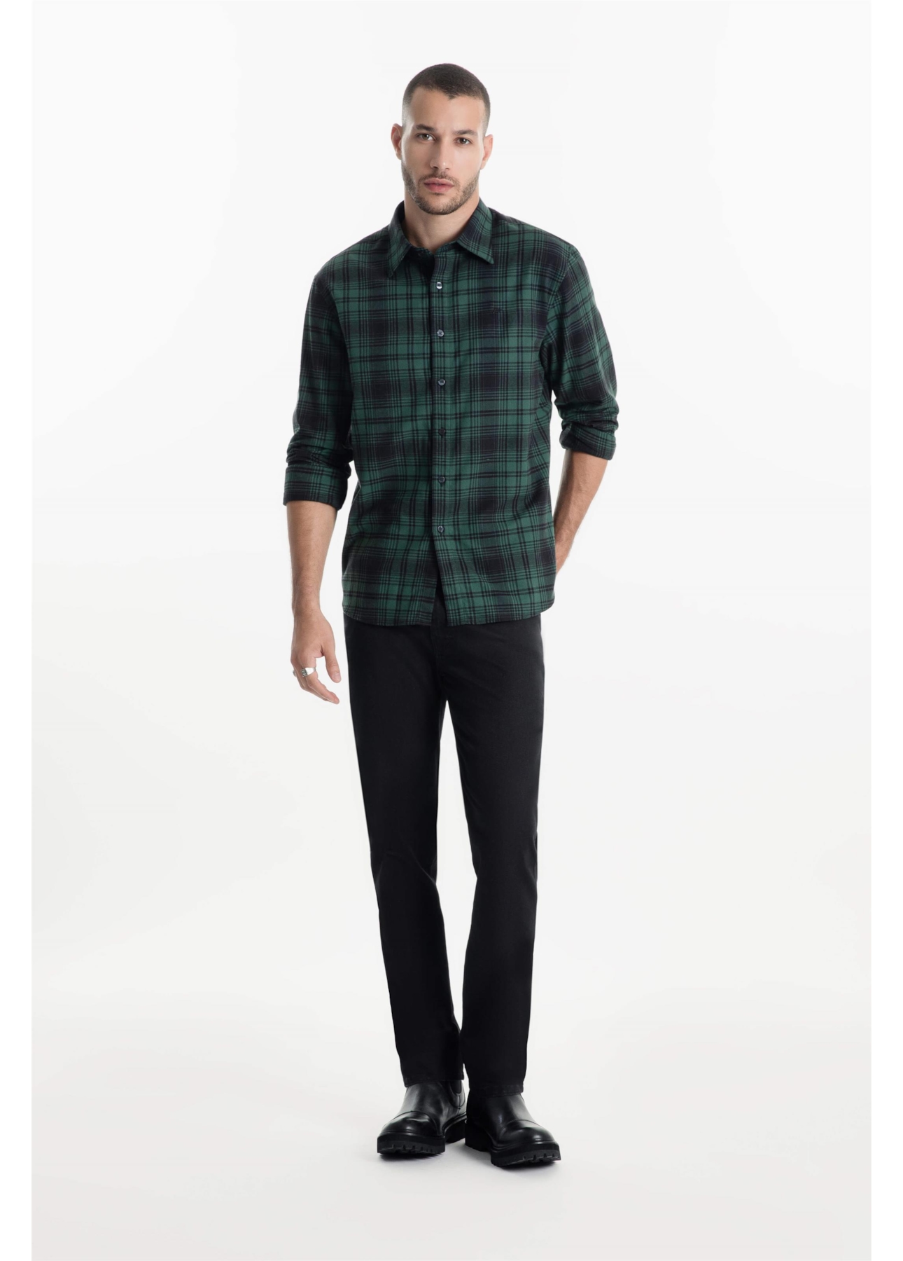 Calça Storm Elastic Straight 145 Lav. Escuro C/ Lixado