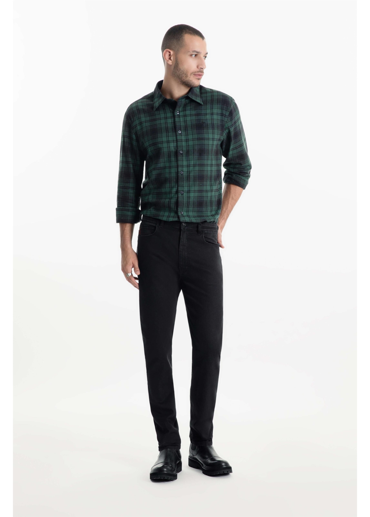 Calça Storm Elastic Straight 145 Lav. Escuro C/ Lixado