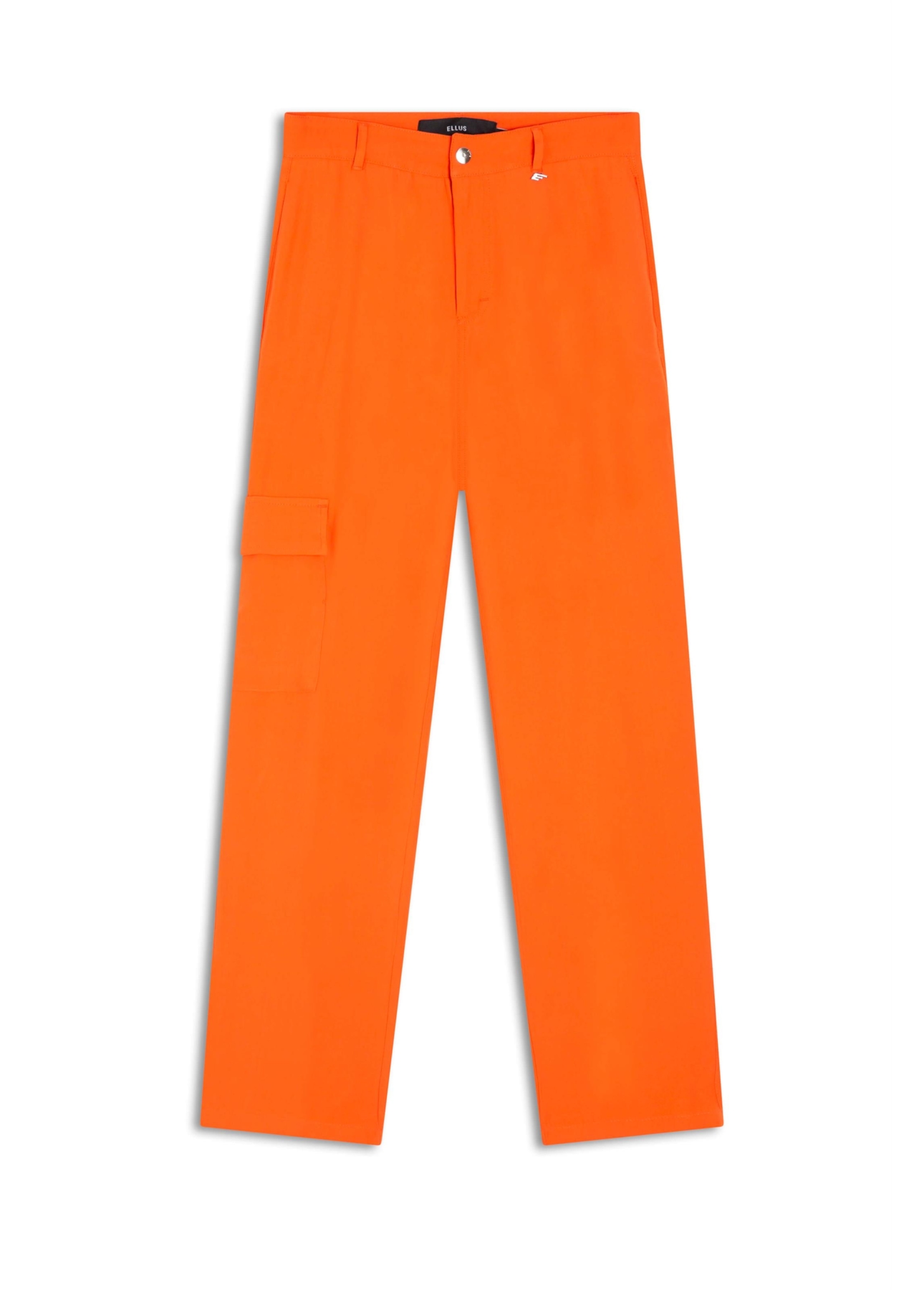 Calça Straight Cargo Laranja