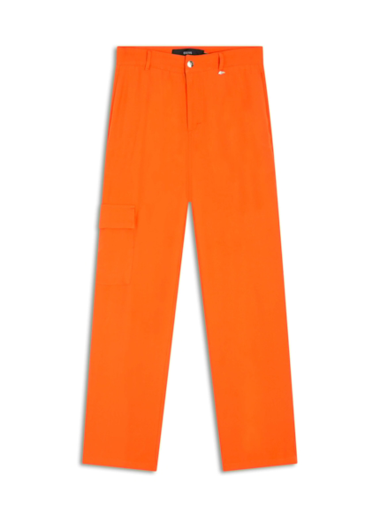 Calça Straight Cargo Laranja