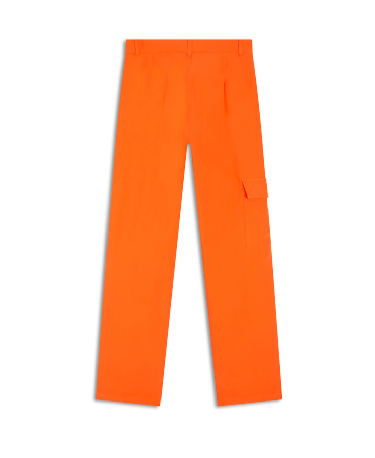 Calça Straight Cargo Laranja