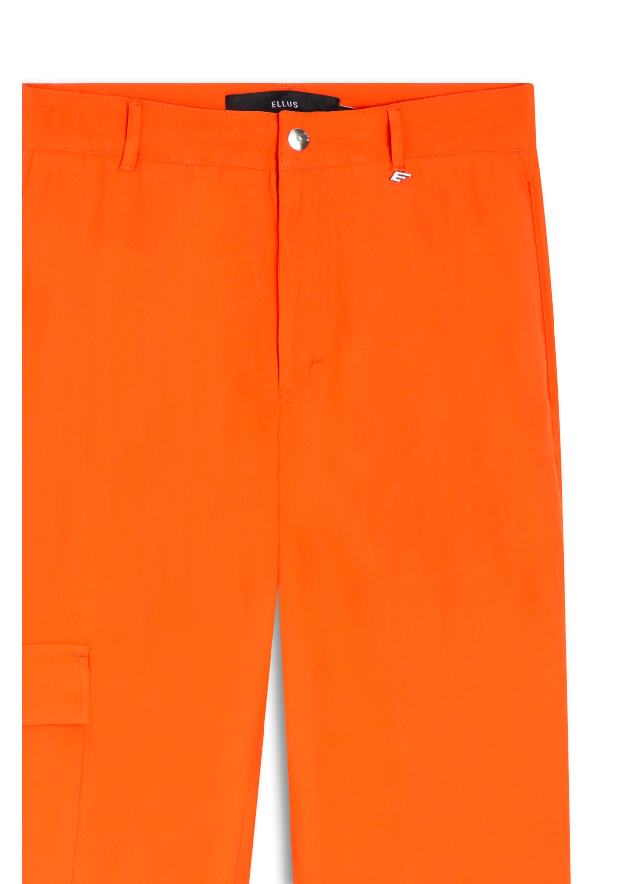 Calça Straight Cargo Laranja
