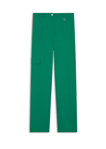 Calça Straight Cargo Verde Bandeira
