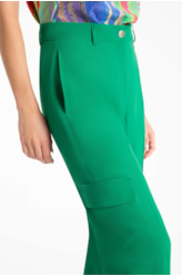 Calça Straight Cargo Verde Bandeira