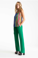 Calça Straight Cargo Verde Bandeira