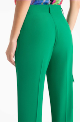 Calça Straight Cargo Verde Bandeira